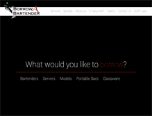 Tablet Screenshot of borrowabartender.com